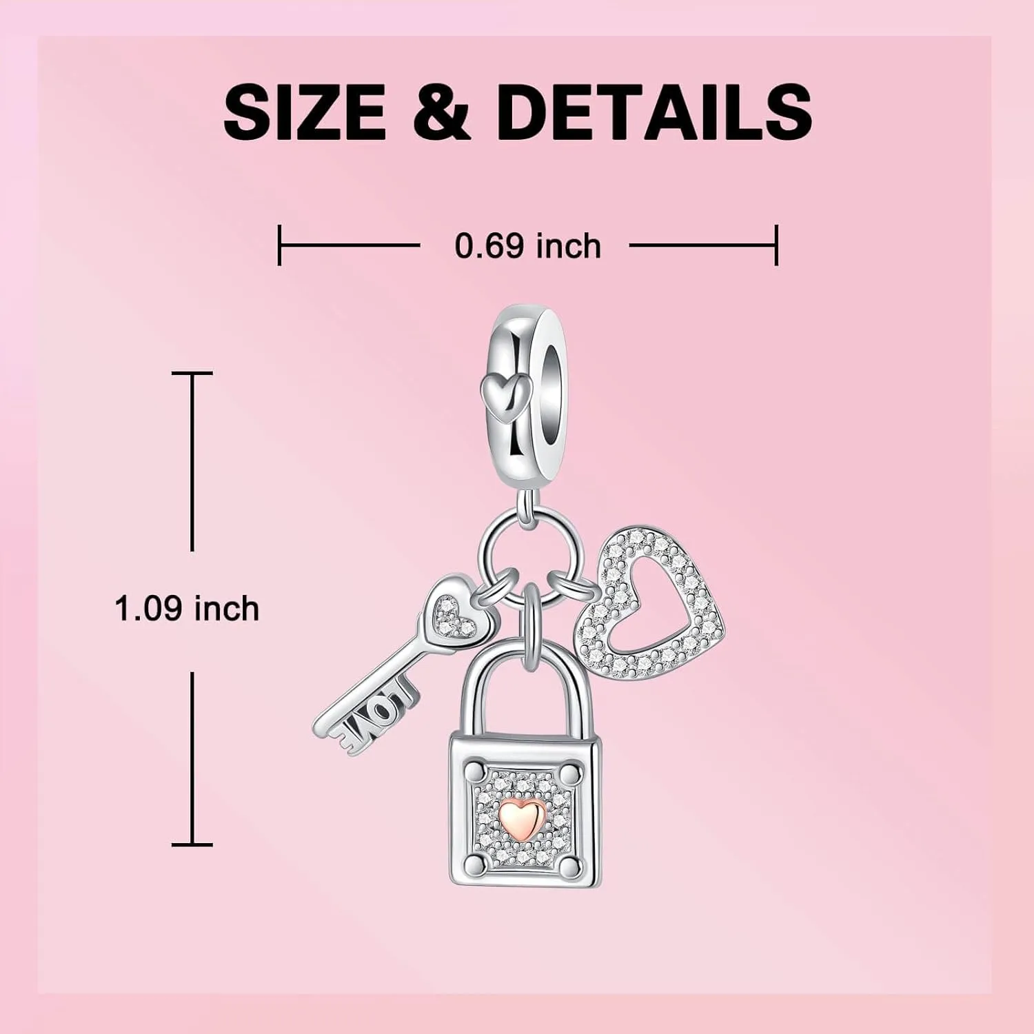 Sun Star Moon Elephant Sunflower Charm for Bracelet Necklace 925 Sterling Silver Love Heart Charms Happy Birthday Charms for Women Jewelry Gift