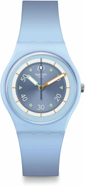 Swatch Unisex Casual Watch Blue Bioceramic Quartz Frozen Waterfall