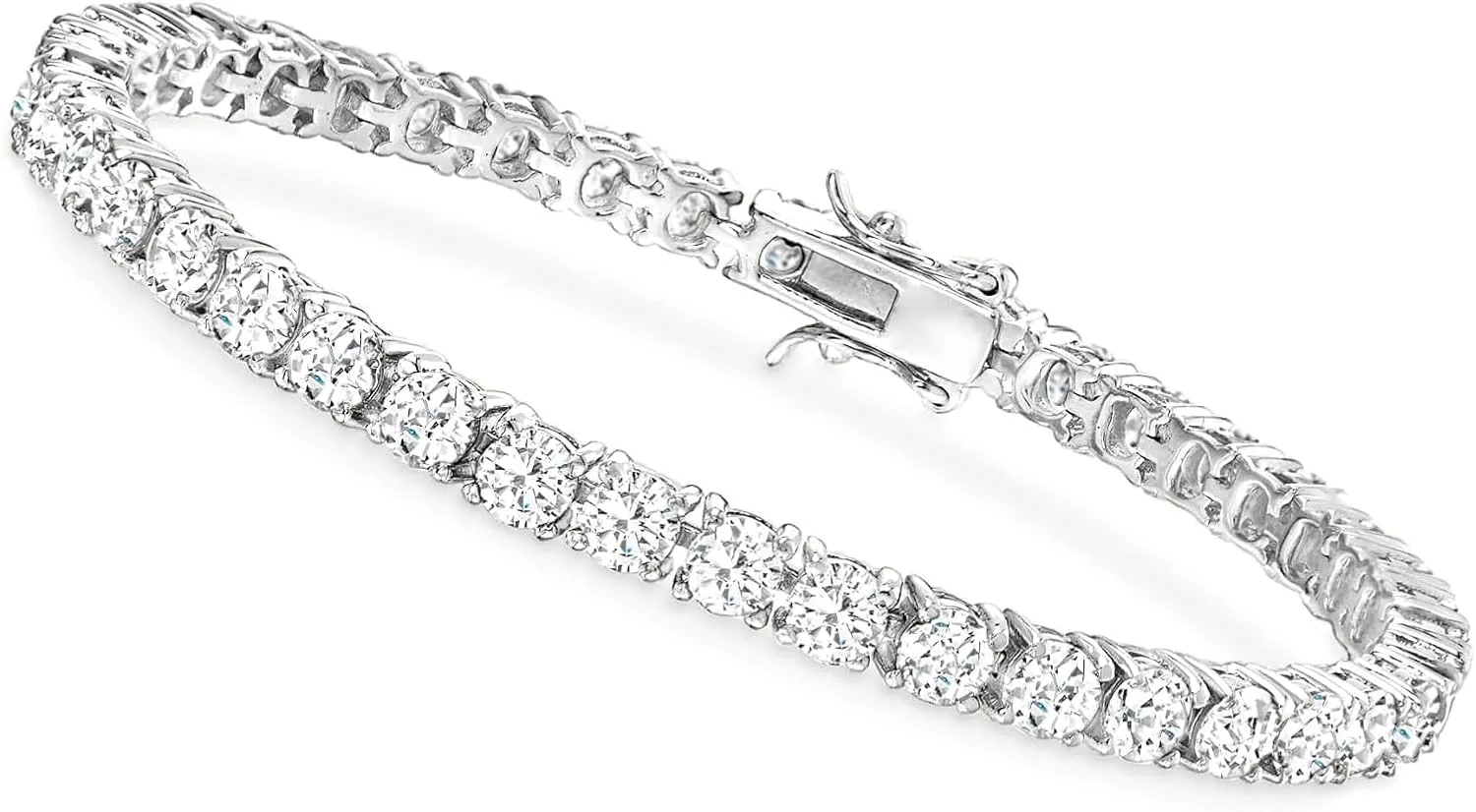 Tennis Bracelet,Sterling Silver Adjustable Bracelet D Color VVS1 Round Brilliant Cut Lab CreatedDainty Bracelet for Women