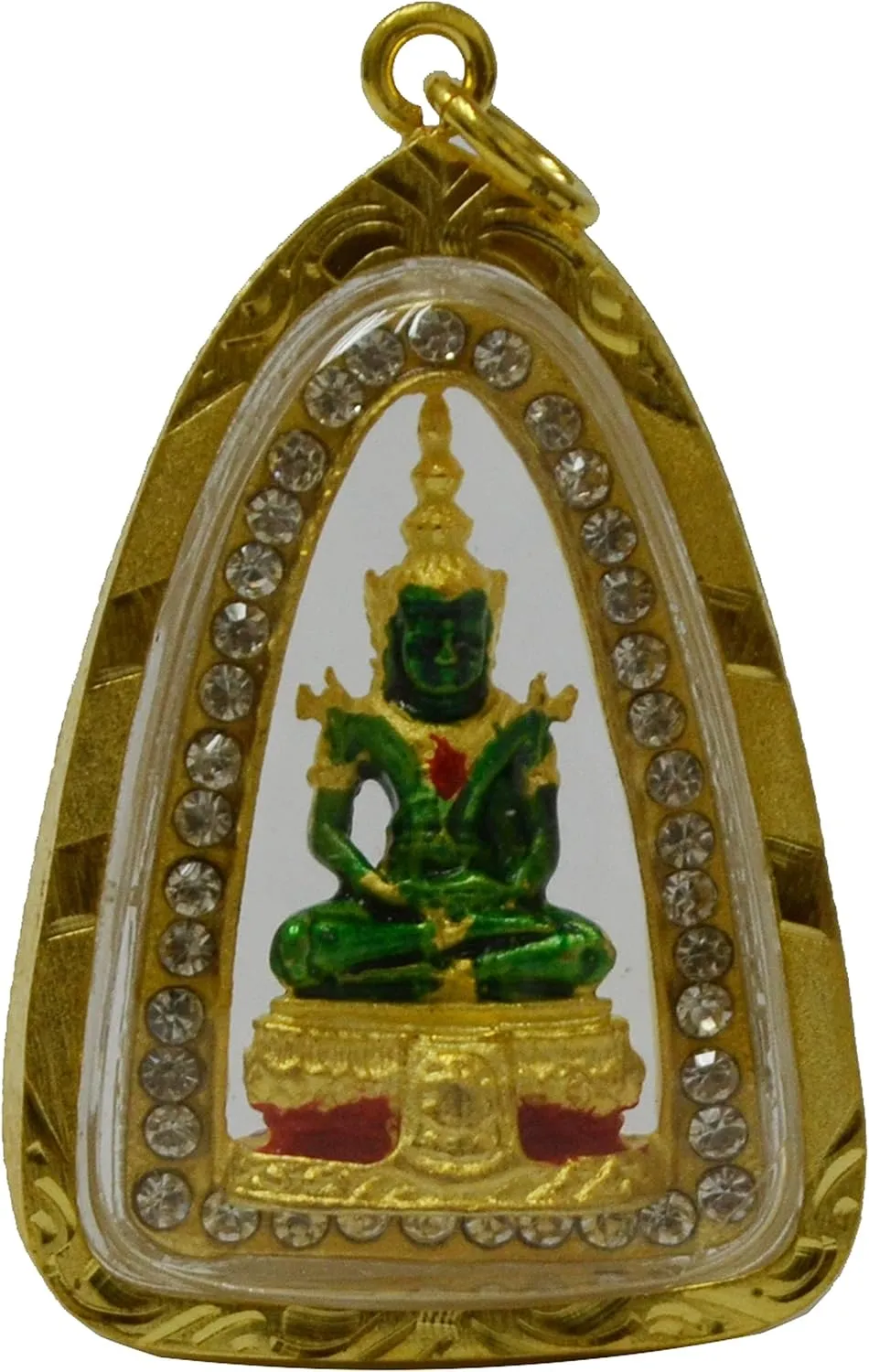 Thailand Jewelry Amulet Emerald Buddha Powerful Wealth Lucky for Life Pendant