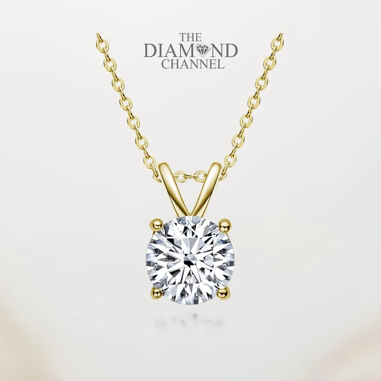 The Diamond Channel NATURAL Diamond 4-Prong Pendant Necklace with 16 2 Extender - 14K Gold Diamond Pendant - Fine Jewelry for Women