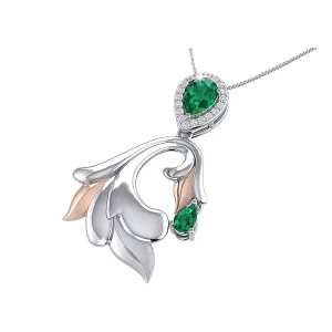 THE GLOWING EMERALD PALM FROND PENDANT