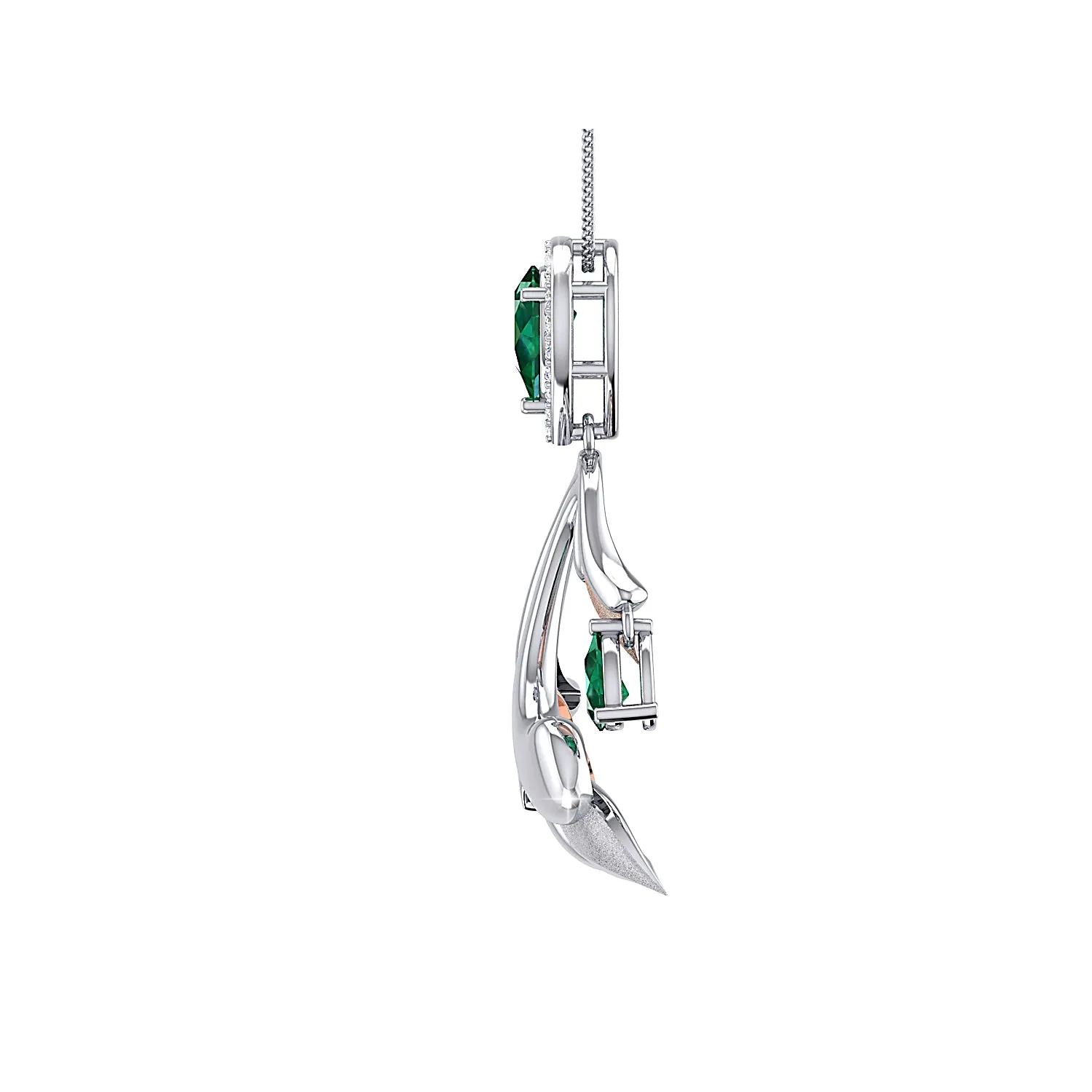 THE GLOWING EMERALD PALM FROND PENDANT