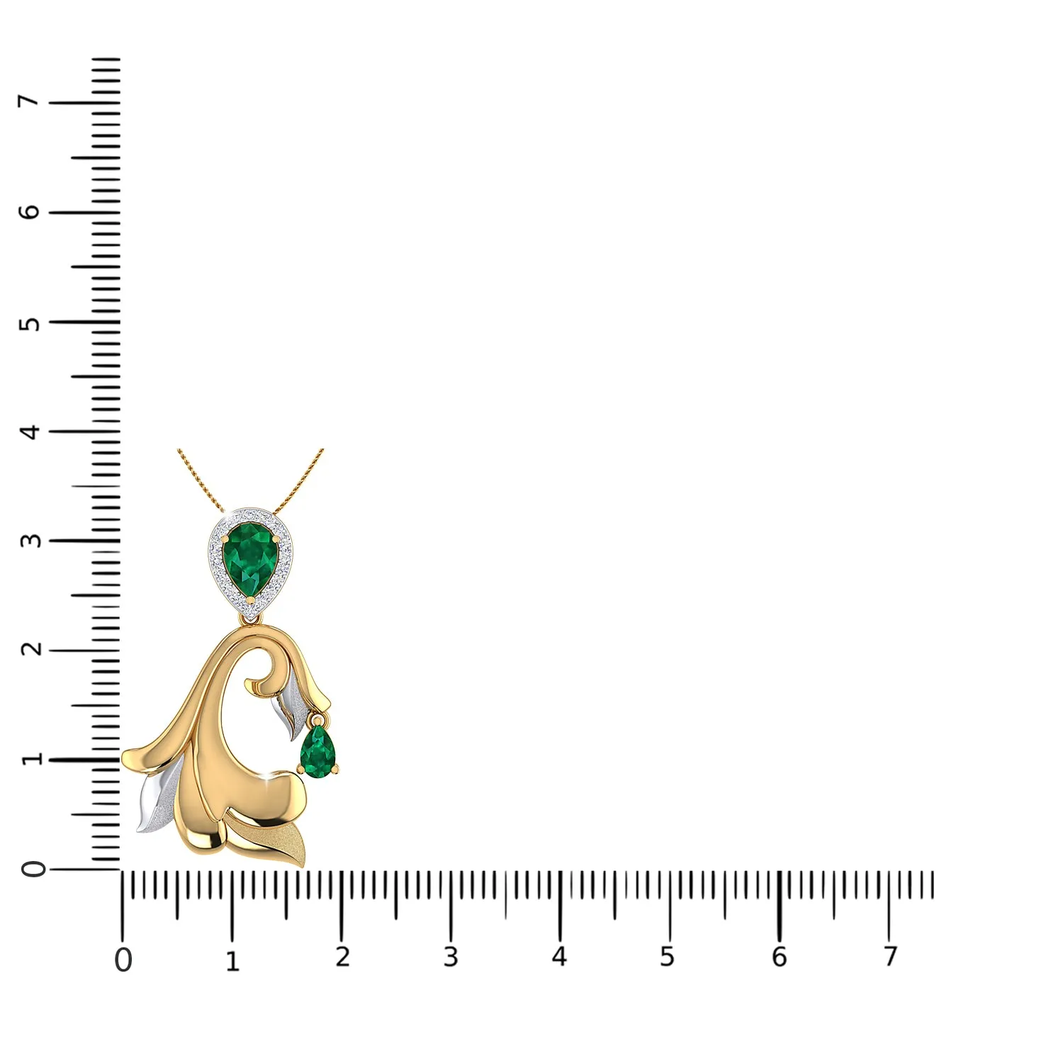 THE GLOWING EMERALD PALM FROND PENDANT