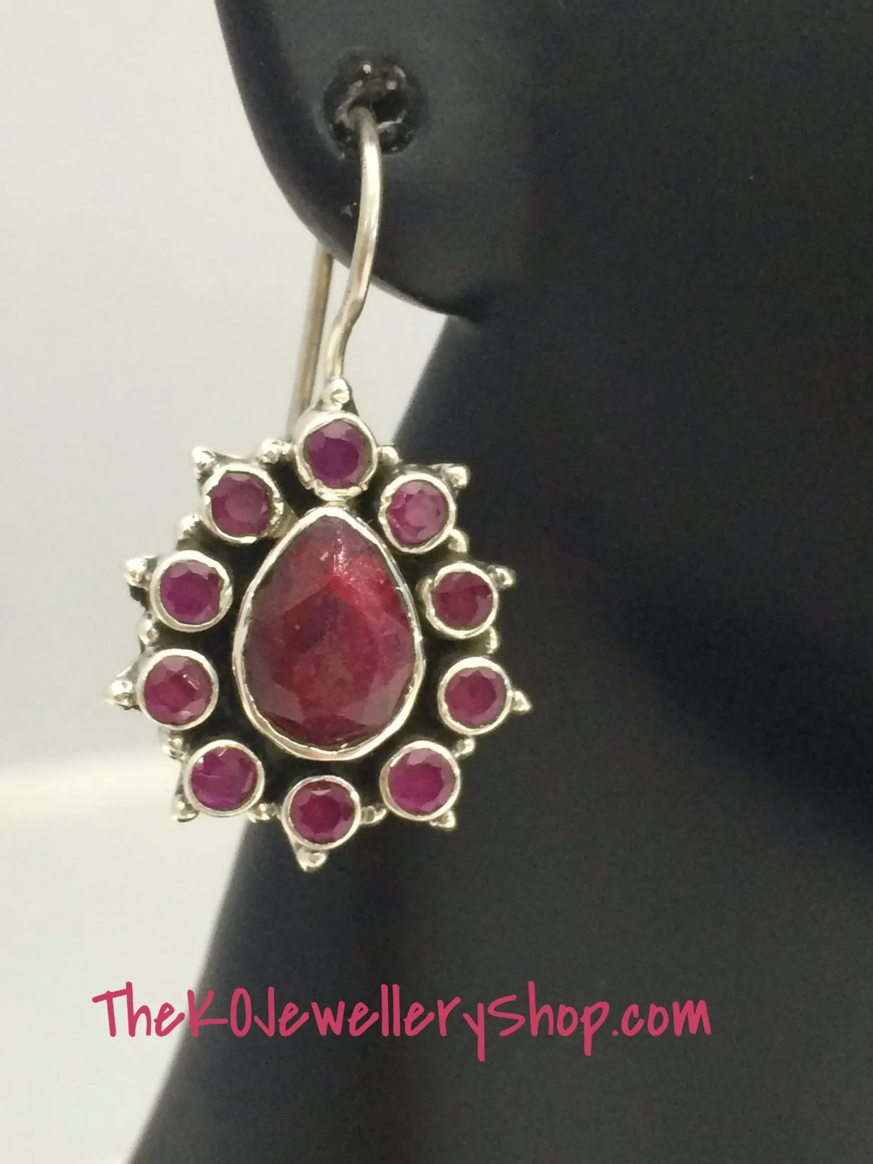 The Latika Earrings - Red