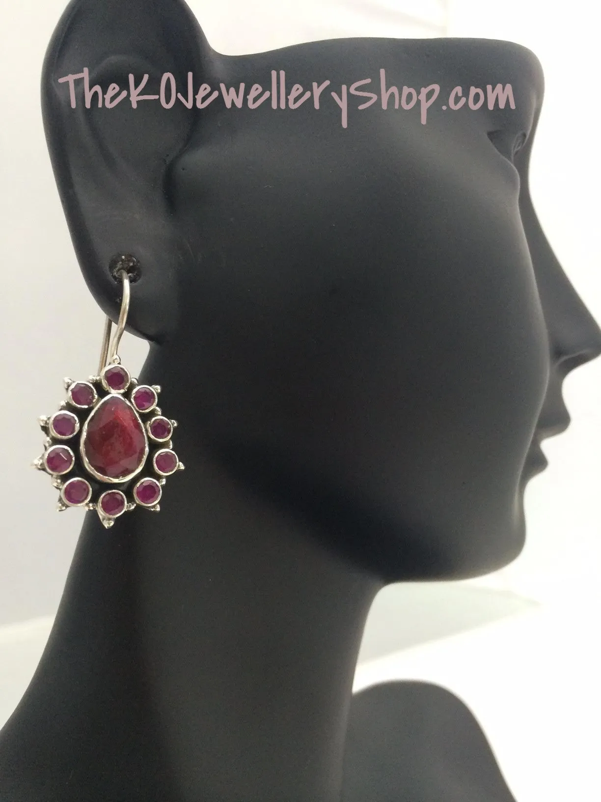 The Latika Earrings - Red