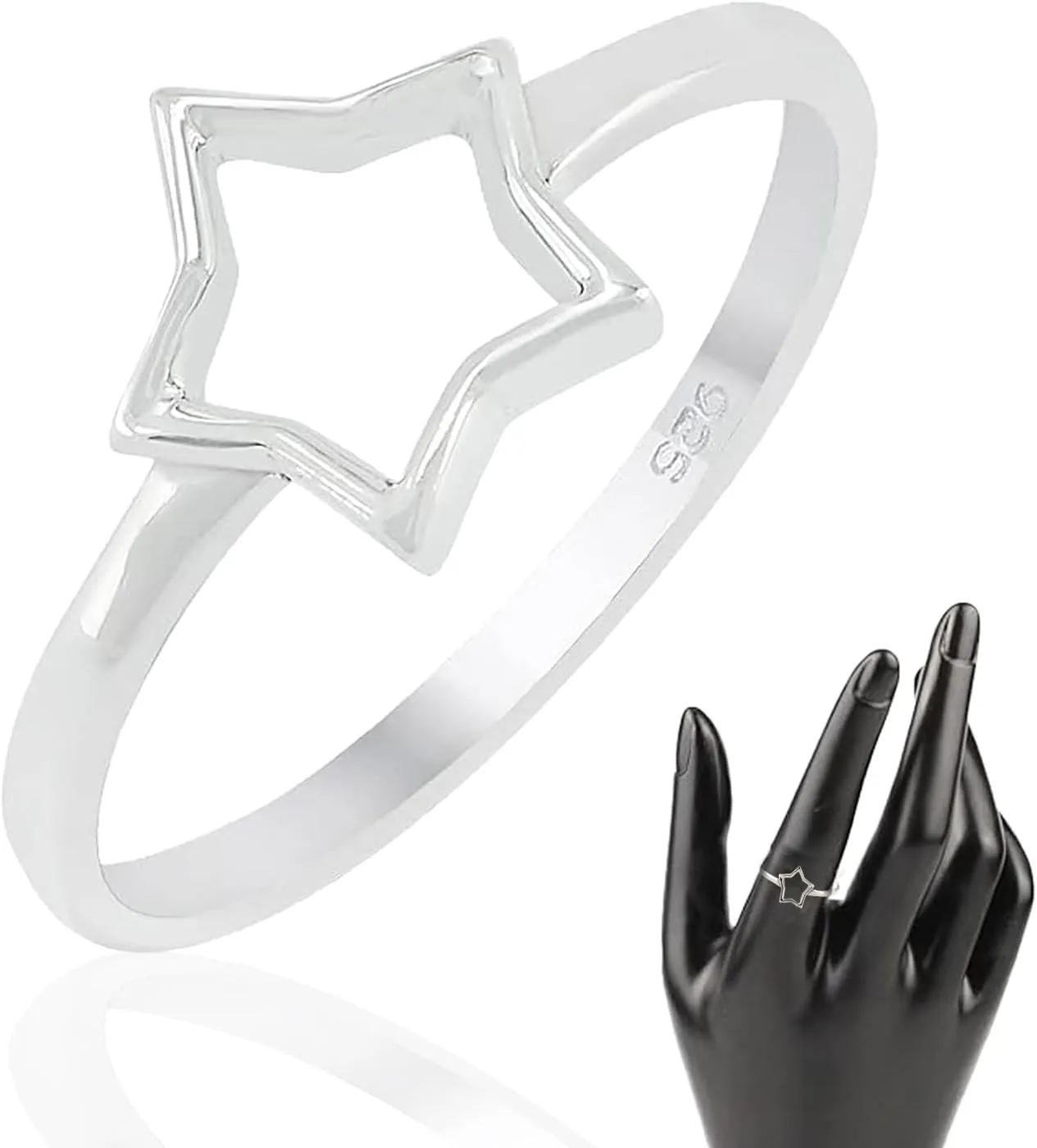 TISHAVI 925 Sterling Silver High Polish Comfort Fit Butterfly Heart Oval Star Pineapple Shapes Infinity Celtic Knot Filigree Style Ring - Classic Gift for Special Occasions