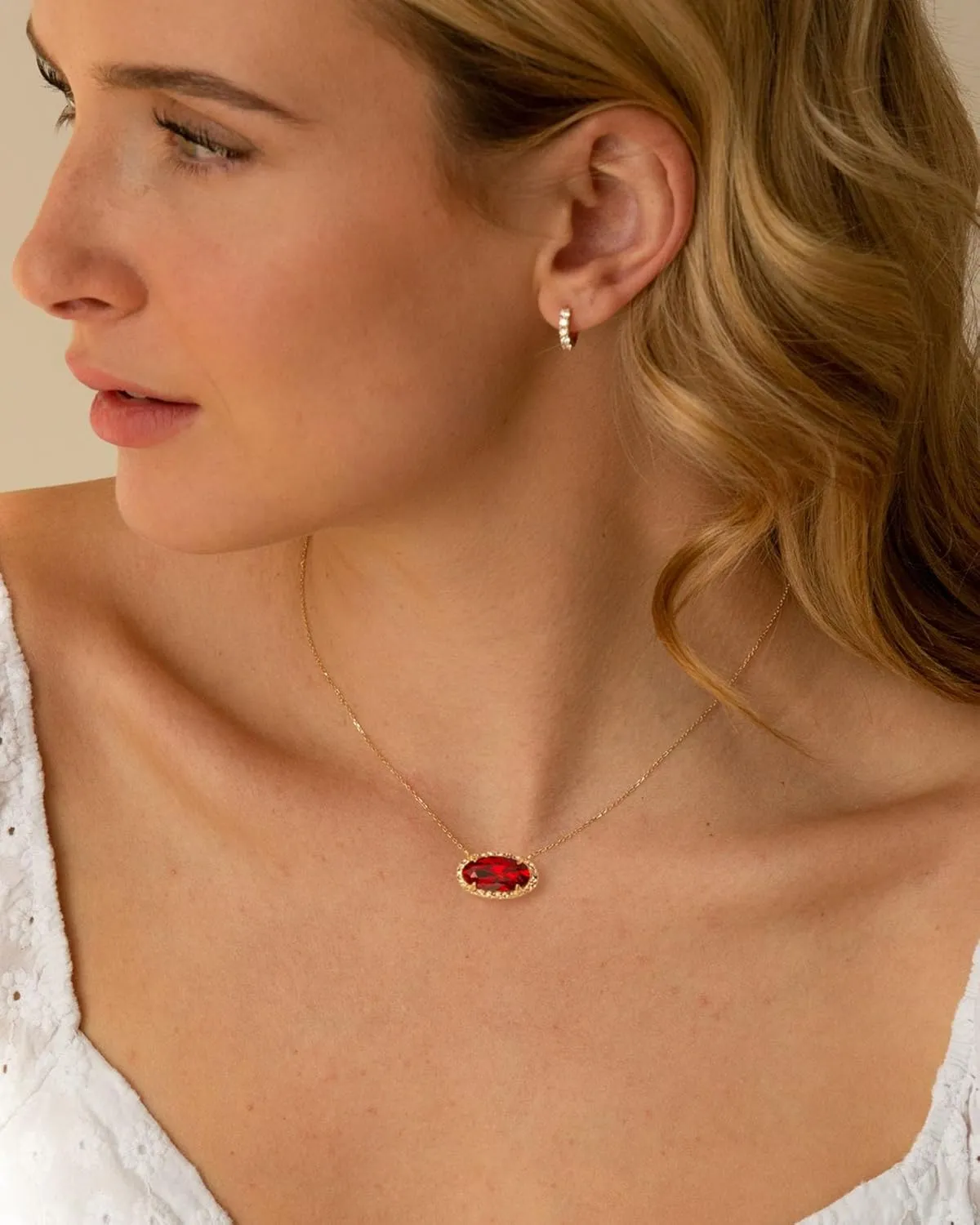 TLY Gold Necklace for Women 14k Gold Plated Non Tarnish Dainty Gemstone Crystal Oval Pendant Necklace Rose Quartz Druzy Stone Choker Necklace Birthday Wedding Everday Jewelry Gifts for Mom