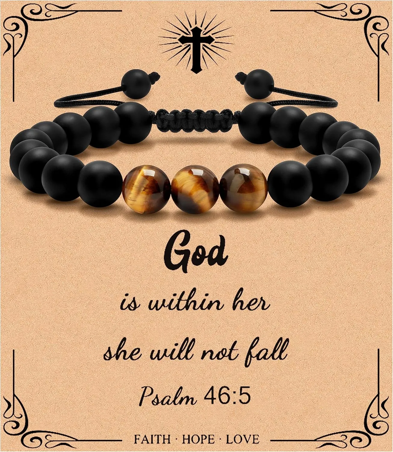 To Mens Gifts Bracelet for Dad Son My Man Boyfriend Husband Brother Grandson Grandpa Bonus Dad Nephew Uncle Birthday Father's Day Anniversary Graduation Christmas Gifts for Him Tiger Eye Mens Bracelet