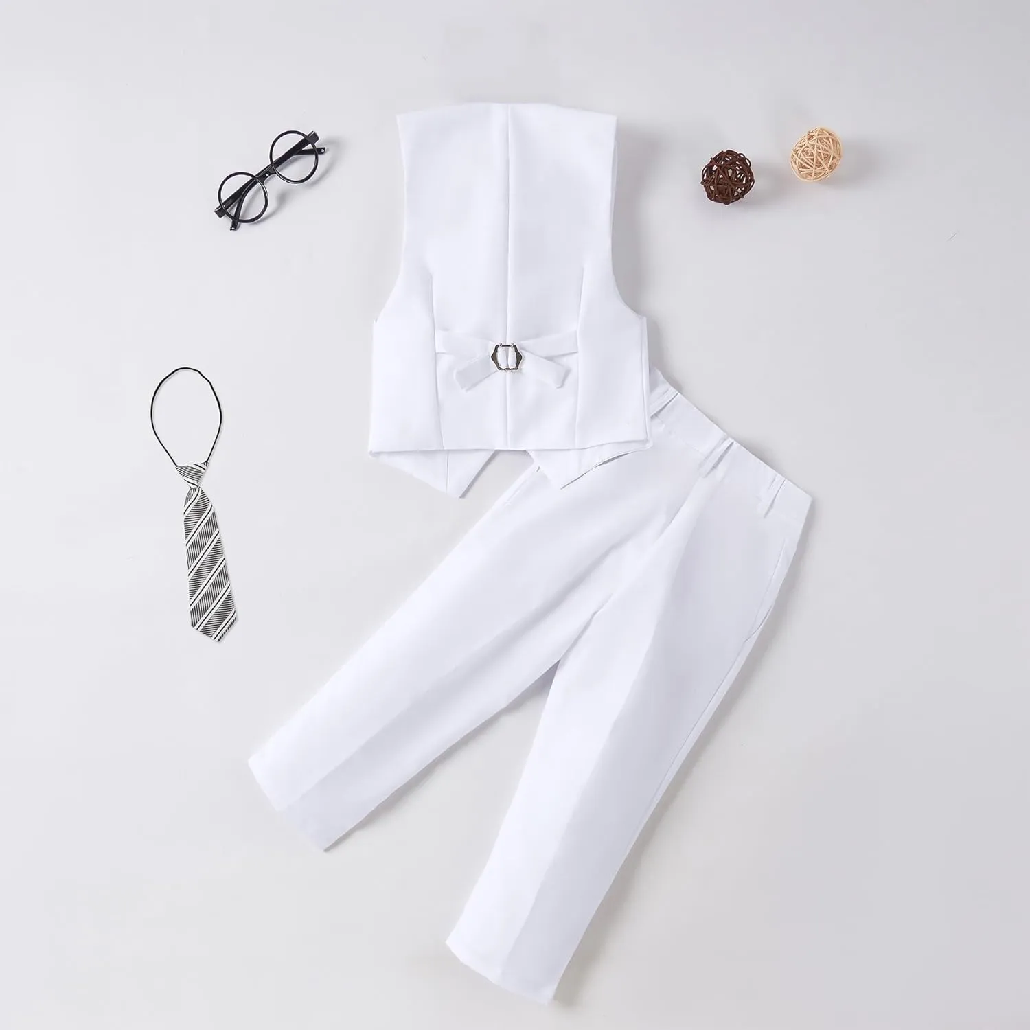 Toddler Suit for Boys Tuxedo Suit Vest and Pants Set Gentleman Outfits Infant Baby Boys Clothes Sets