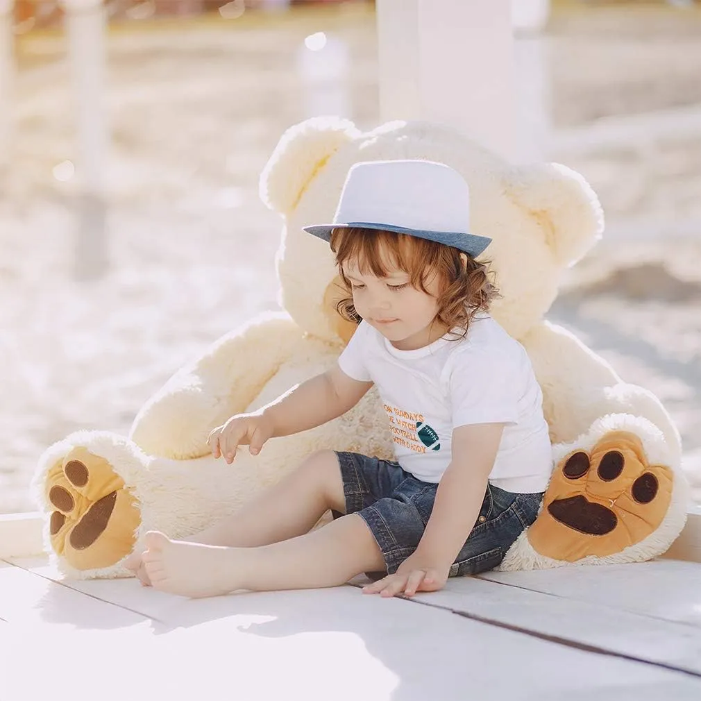 Toddler T-Shirt On Sundays We Watch Football with Daddy Dad Father's Day Clothes