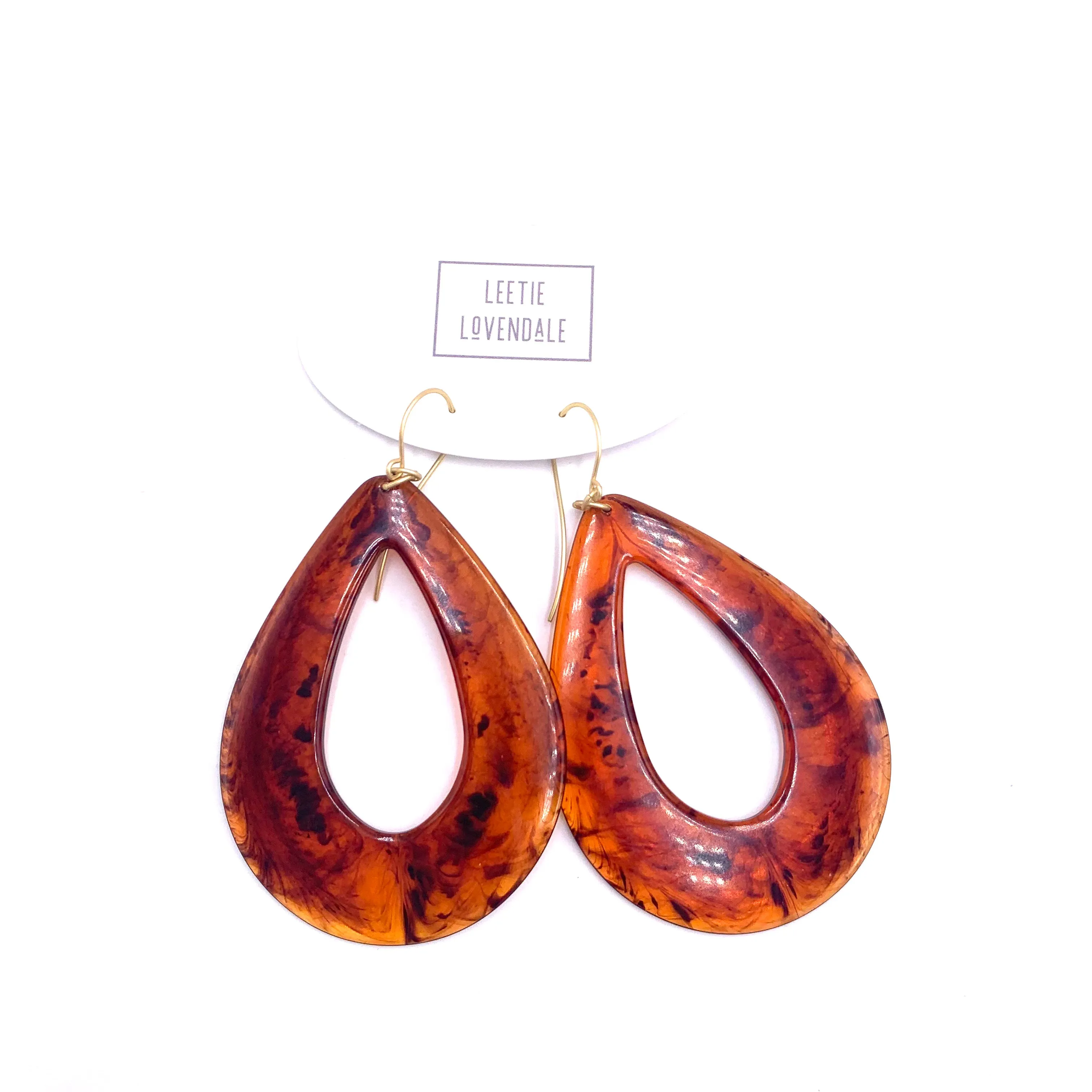 Tortoise Jumbo Teardrop Earrings