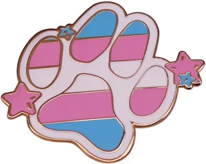 Transgender rainbow flag cat puppy paw Enamel Pin Badge Custom Brooches Lapel pin Bag Cute Animal Jewelry Gift