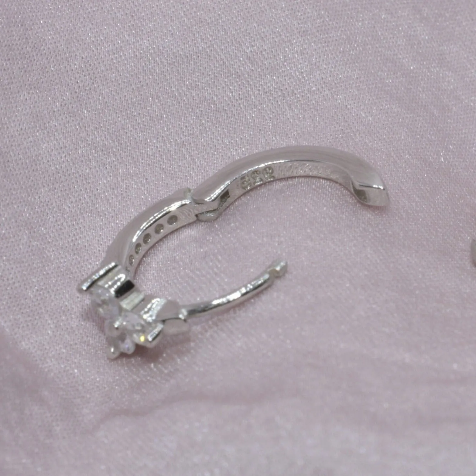Trinity of Stones Hoop Earrings