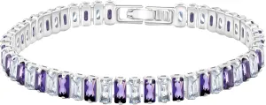 Uloveido 2.5 * 6mm Cubic Zirconia Rectangular Tennis Bracelets for Women | Classic Emerald Cut Faux Diamond Eternity Bracelet Size 6.5-7.5 Inch