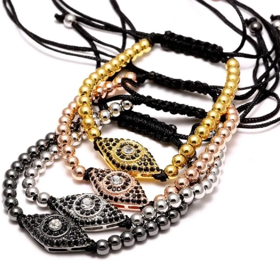 Uloveido Brass Ball Skull Bracelets Black Rope Adjustable Handmade Knot Bracelet Father's Gifts Day YB003