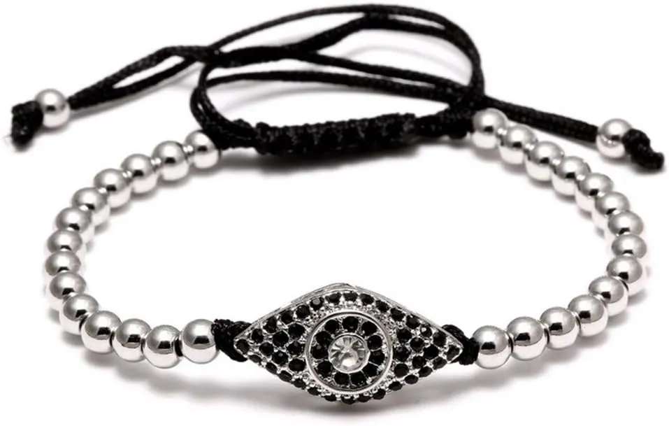 Uloveido Brass Ball Skull Bracelets Black Rope Adjustable Handmade Knot Bracelet Father's Gifts Day YB003