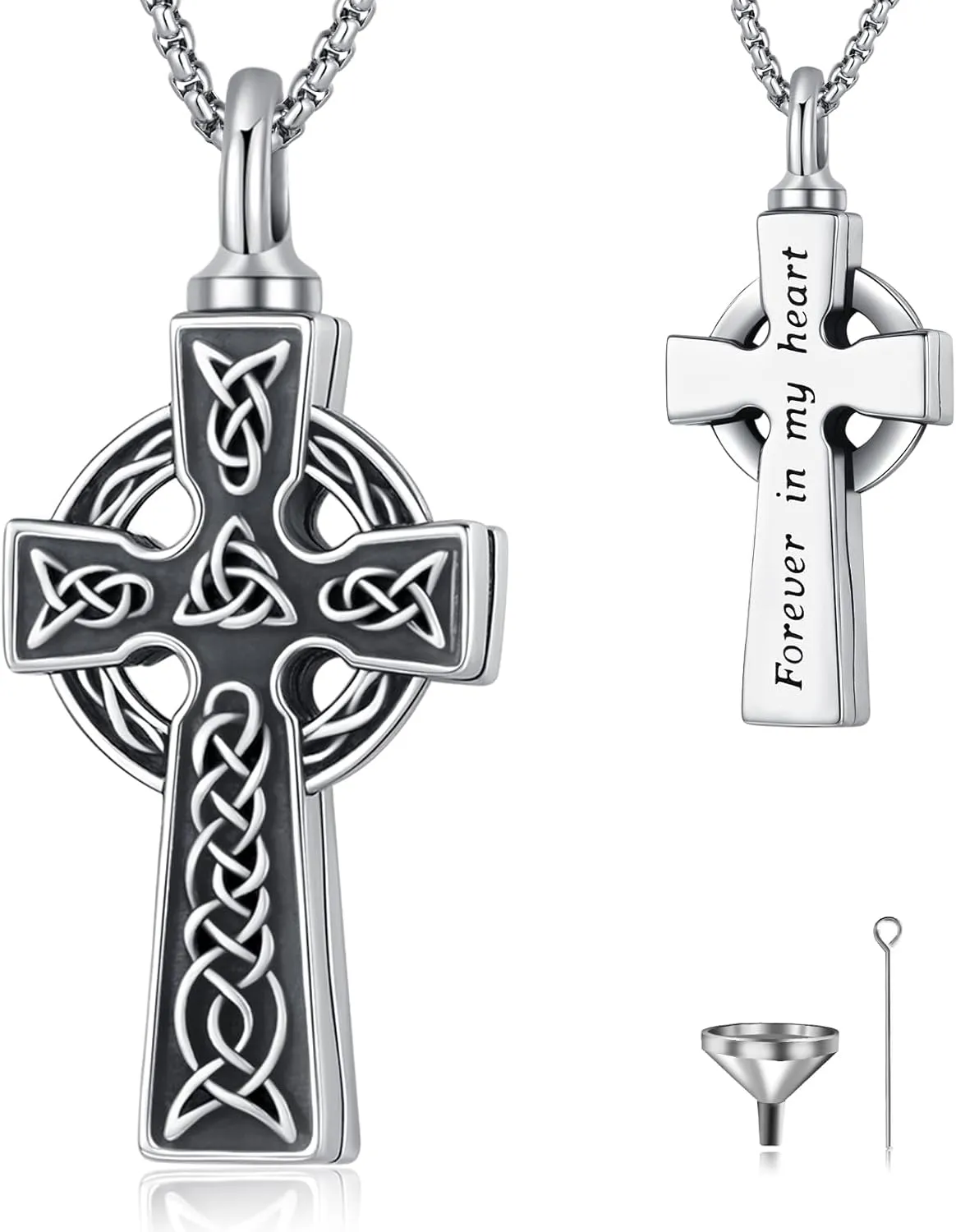 Urn Necklace for Ashes Hummingbird/Tree of Life/Cross Cremation Jewelry keepsakes 925 Sterling Silver Memorial Pendant for Women Men