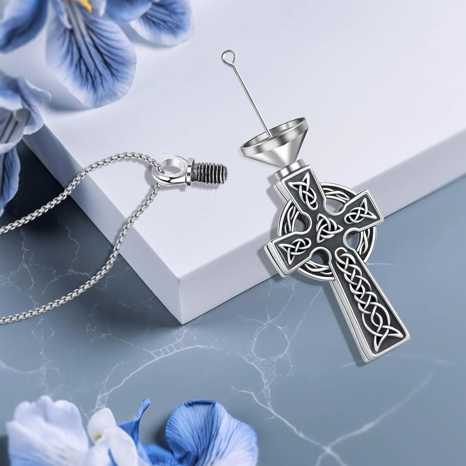Urn Necklace for Ashes Hummingbird/Tree of Life/Cross Cremation Jewelry keepsakes 925 Sterling Silver Memorial Pendant for Women Men