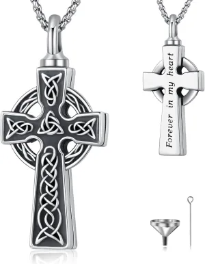 Urn Necklace for Ashes Hummingbird/Tree of Life/Cross Cremation Jewelry keepsakes 925 Sterling Silver Memorial Pendant for Women Men