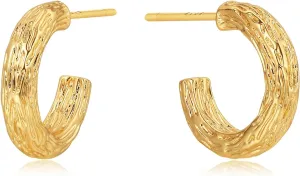 VALLOEY ROVER Gold Hoop Earrings for Women 14K Gold Plated Open Hoops Moon CZ Pearl Bar Earring with 925 Sterling Silver Post Small Simple Handmade Hypoallergenic Everyday Jewelry Gift for Women