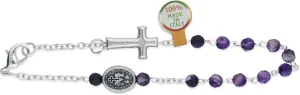 Vatican Imports 2mm Rosary Bracelet with Brazilian Agate Beads | 6 Colors | Spiritual Uses | Christian Jewelry