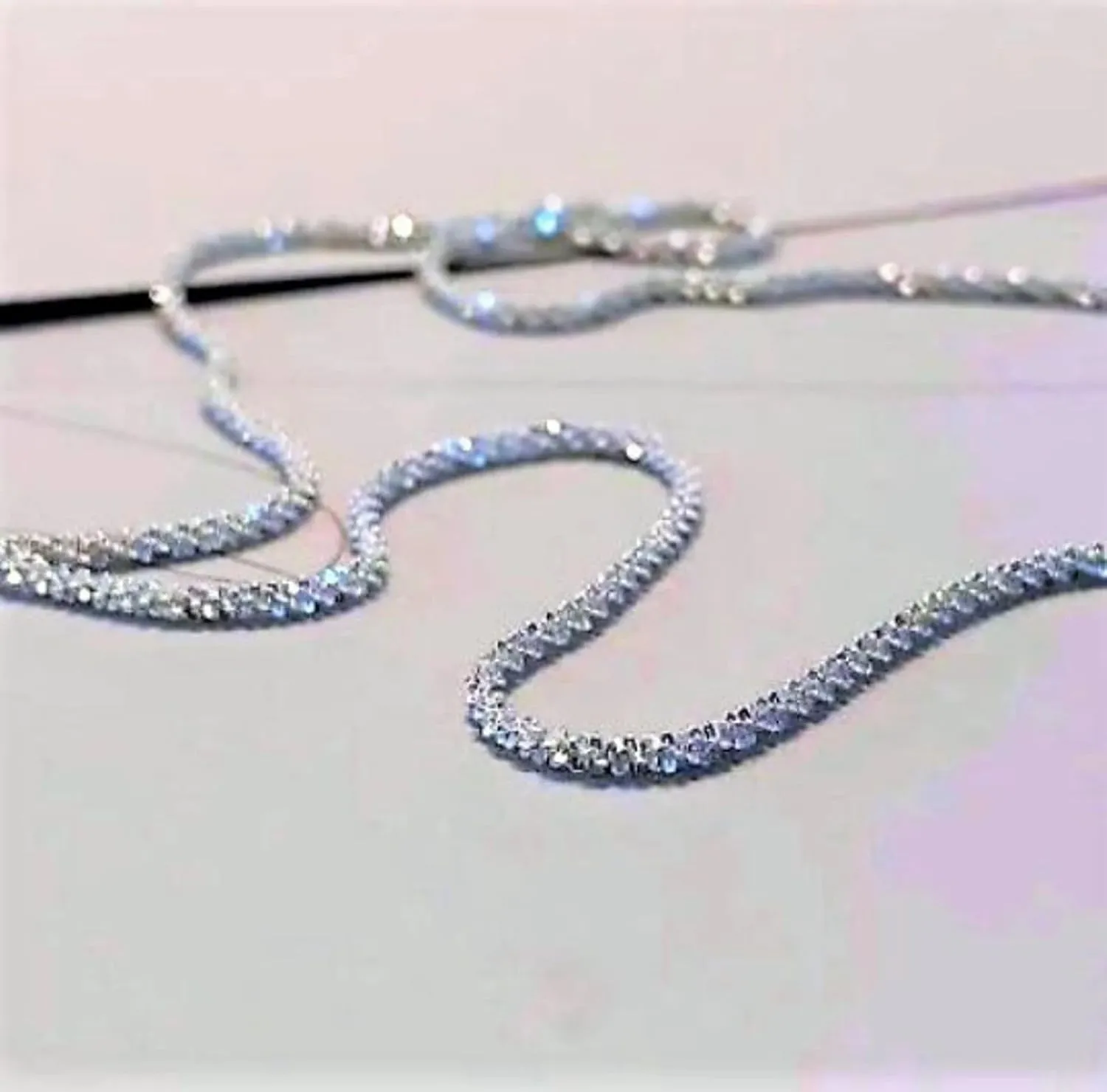 Verona Jewelers Sterling Silver Diamond Cut 2MM Sparkle Chain Necklace Criss cross Necklace- Shiny Necklace Sparkling Chain Sterling Silver Necklace