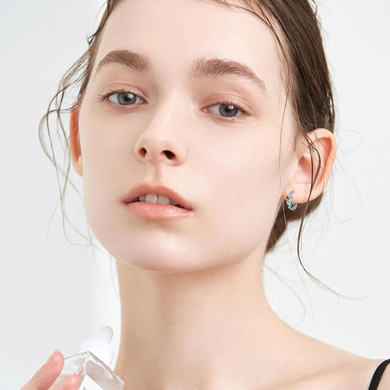 Viking/Star/Twisted/Sloth/Leaf/French Bulldog Hoop Earring Sterling Silver Small Hoop Earrings for Women Hypoallergenic Lightweight Simple Huggie Hoop Earrings for Women Girls