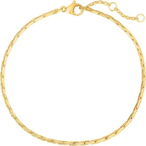 WEARON Gold Bracelet for Women 14K Gold Plated Snake Herringbone Figaro Cuban Bead Paperclip Cable Box Chain Simple Jewelry