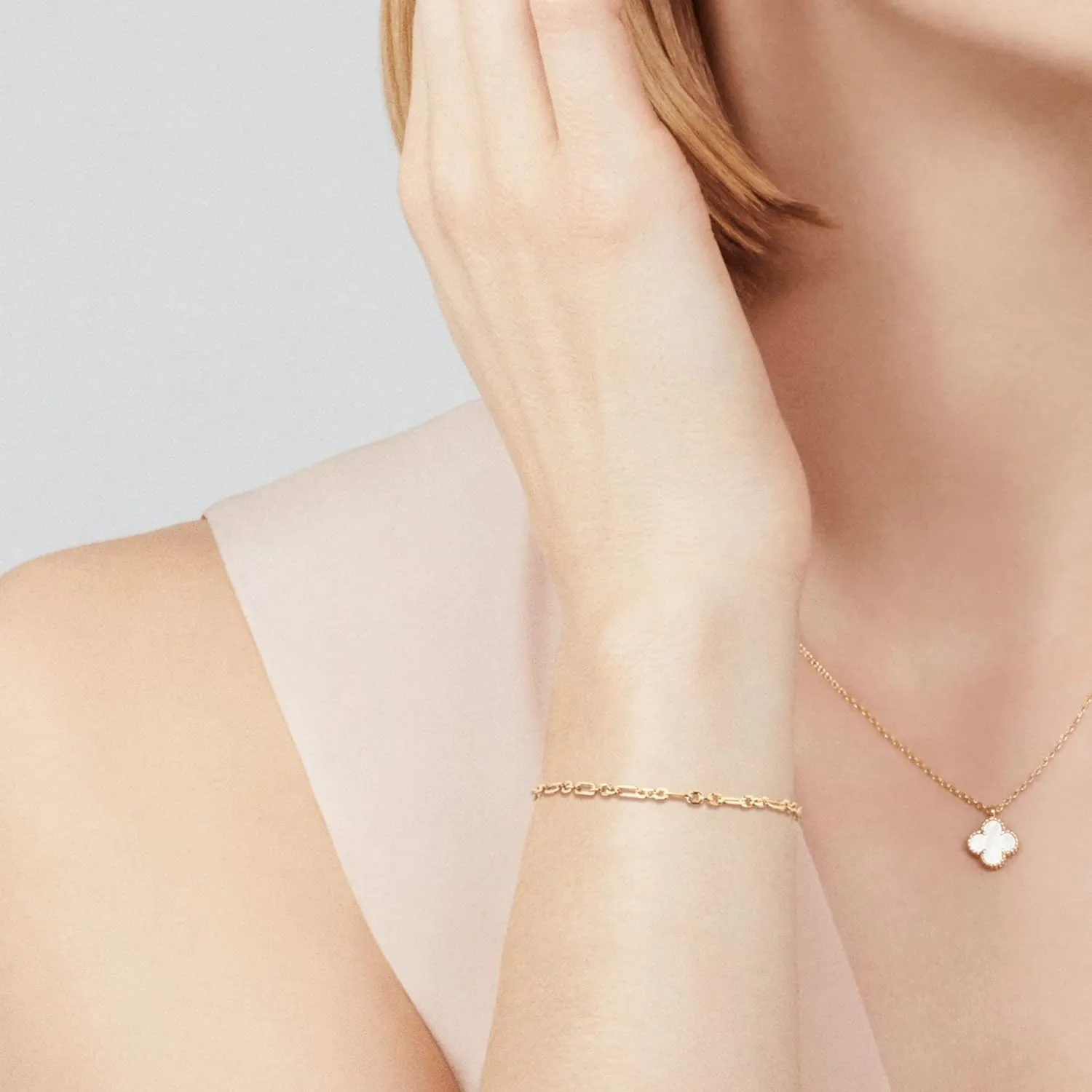 WEARON Gold Bracelet for Women 14K Gold Plated Snake Herringbone Figaro Cuban Bead Paperclip Cable Box Chain Simple Jewelry