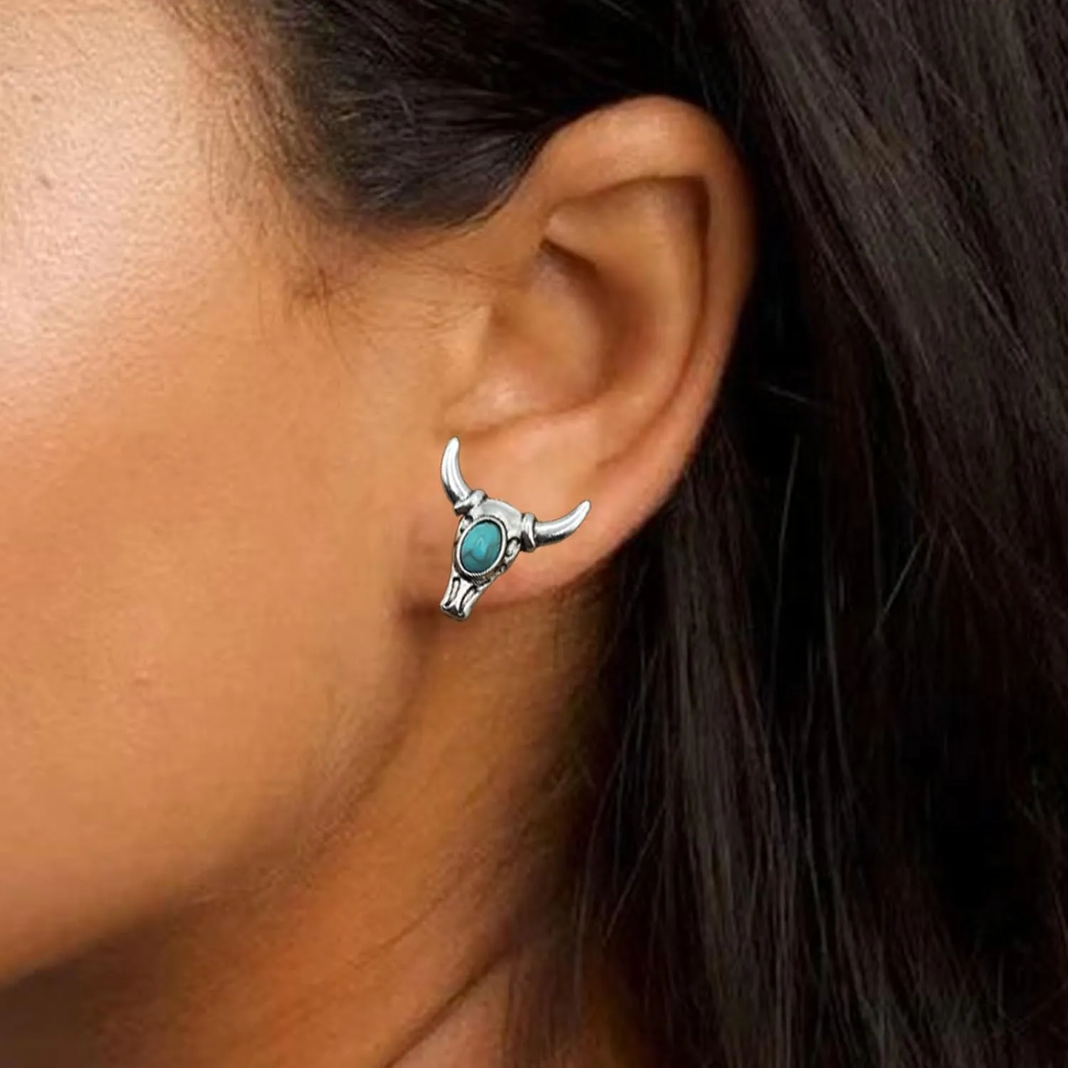 Western Earrings for Women Cowgirl Cowboy Earrings Country Turquoise Studs Earrings West Cowgirl Outfits Handmade Accessories
