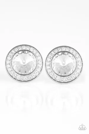 What Should I BLING? - White Paparazzi Earring