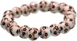 Women Porcelain Beads Bracelet Vintage Style Blue And White Porcelain Ceramics Wrist Bracelet