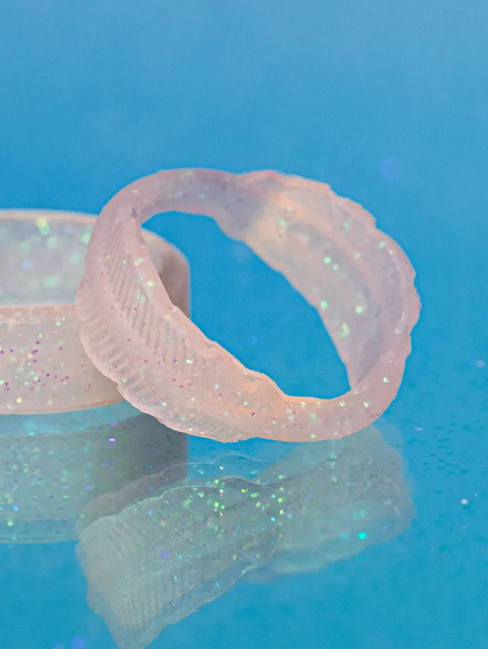 Women's Pink Pixie Dust Serene Silicone Ring