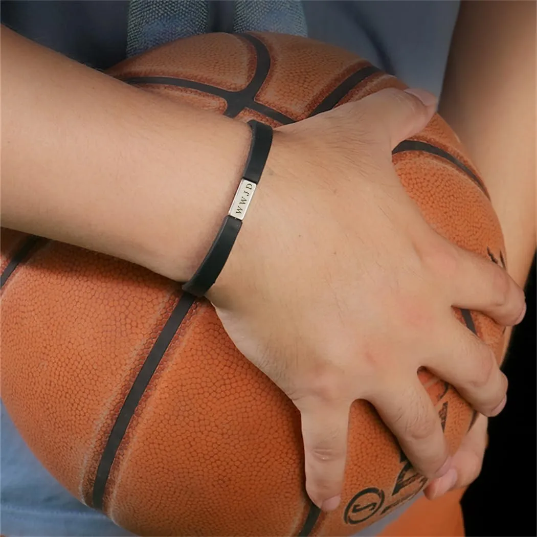 WWJD HWLF Bracelet for Men Women,4-sided engraved Sports Silicone Wristband What Would Jesus Do,He Would Love First Bracelets with Cross,Inspirational Religious Reminder Gift for Him Her