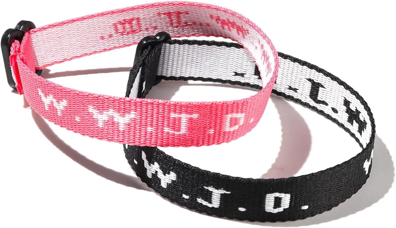 WWJD Rope Woven Adjustable What Would Jesus Do Bracelet Wristbands Bracelet for Women Men Jewelry Colorful Gifts Braied Protection Inspirational Bracelets Couple Friendship
