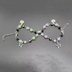 Y2k Matching Bracelet Moon Star Shell Flower Bracelets for Women Summer Beach Friendship Bff Jewelry