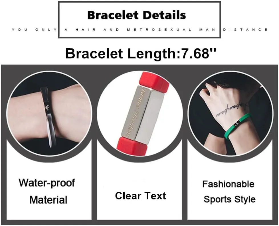 ZKXXJ WWJD HWLF Bracelets for Lover,Handmade Silicone Bracelet What Would Jesus Do He Would Love First Wristband Stainless Steel Inspirational Religious Reminder Jewelry Gift for Him Her